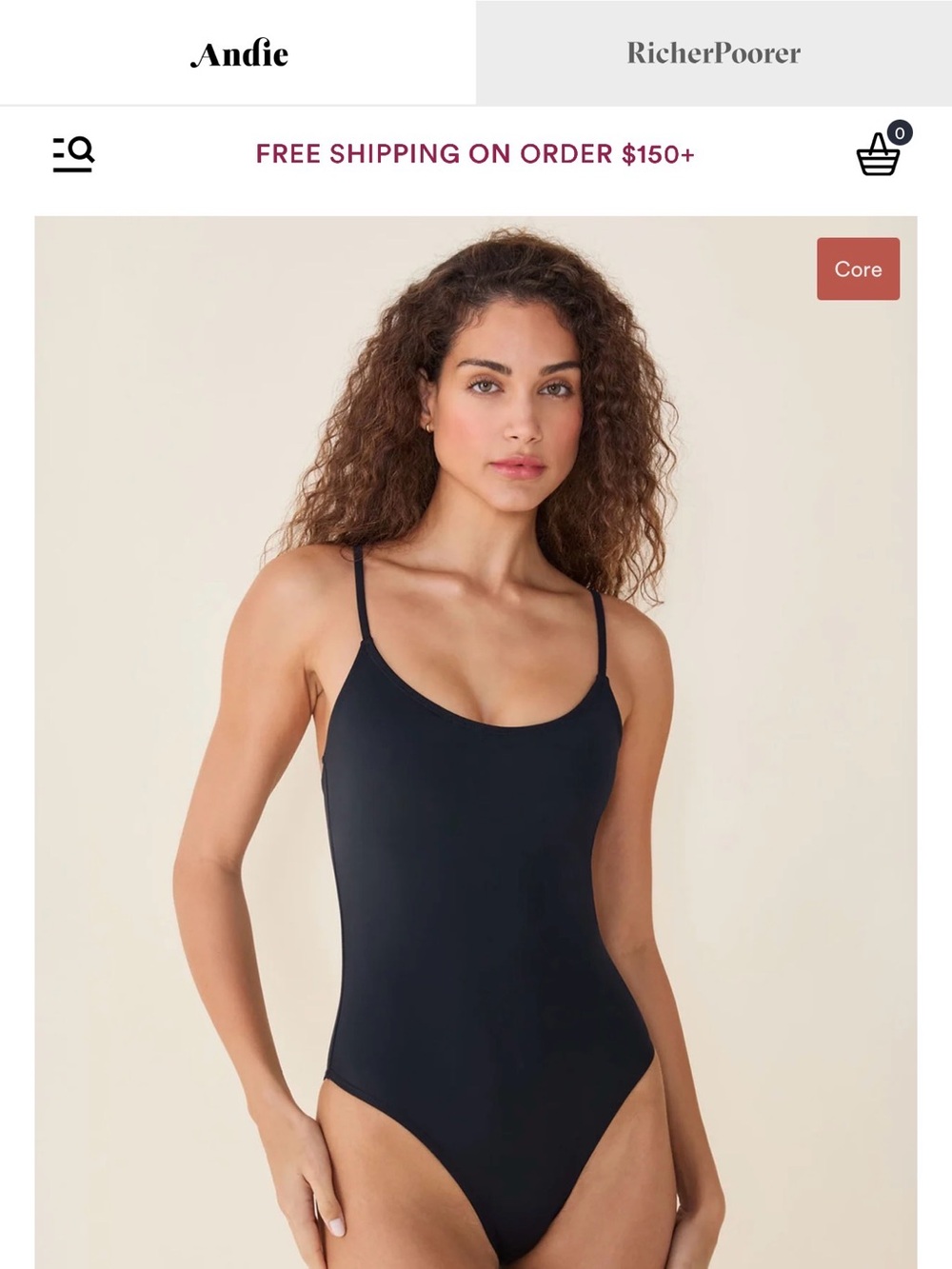 Andie Amalfi One-Piece Swimsuit — Long Torso